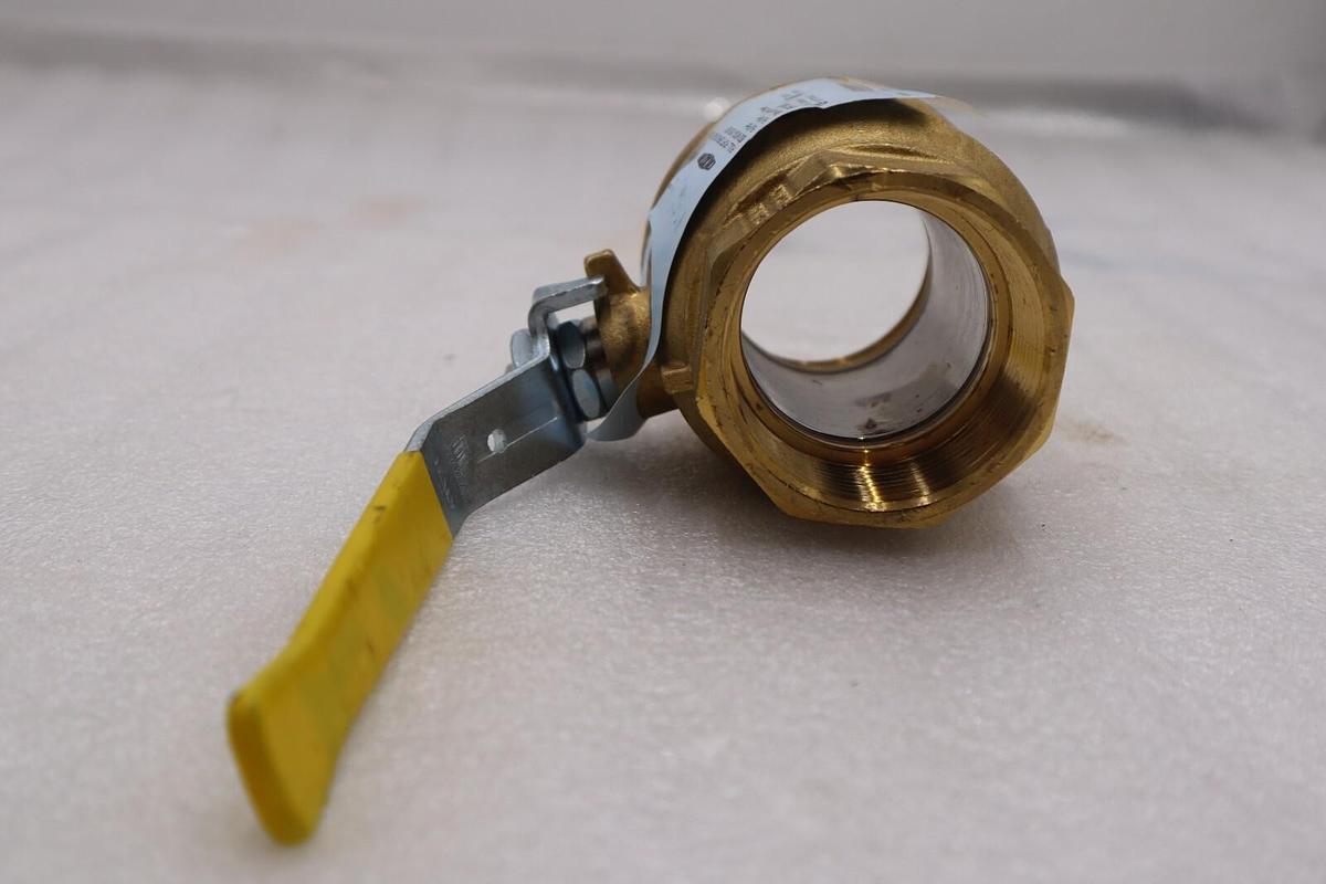 Used Dixon FBV200, 2" FNPT x 2" FNPT Full Port Brass Ball Valve, 600 WOG NEW #1218-A