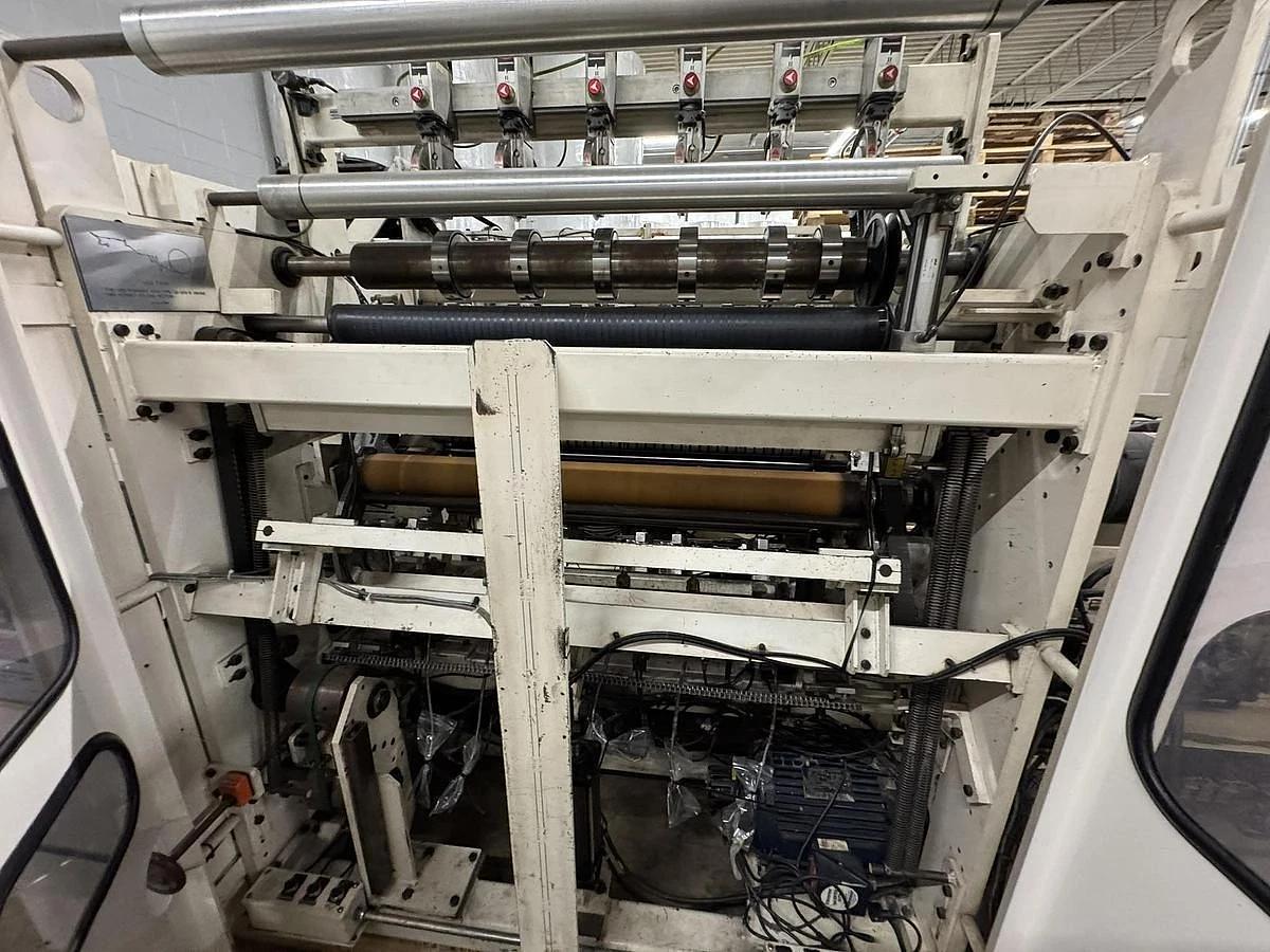 Used 42" WIDE ELSNER ENR-1000 AUTOMATIC REWINDER FOR NONWOVEN WIPES 10" REWIND DIA.