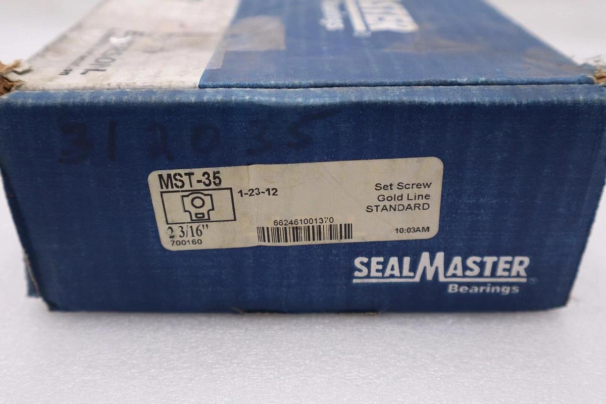 Used NEW IN BOX Sealmaster MST-35 2 3/16" SET SCREW GOLD LINE STANDARD STOCK H468A