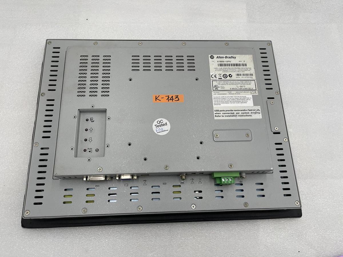 Used Allen Bradley 6186M-15PN Ser F Panelview 1500M STOCK #K-008/009/010 #K-743