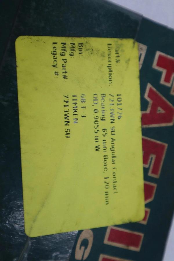 NEW Fafnir 7213WN SU Angular Contact Bearing STK L238CC