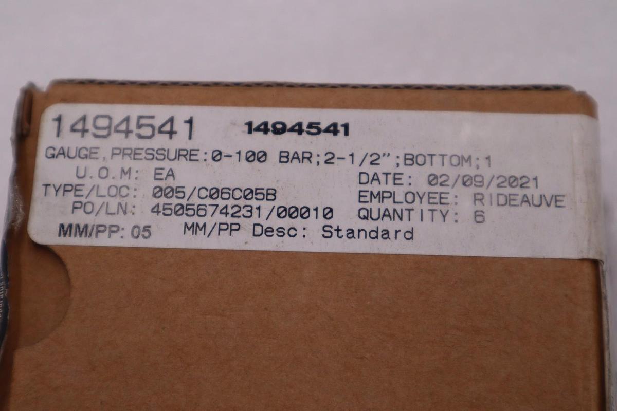 Ametek USG P656 Pressure Gauge 63MM 5000PSI 1/4NPT STOCK H1235A