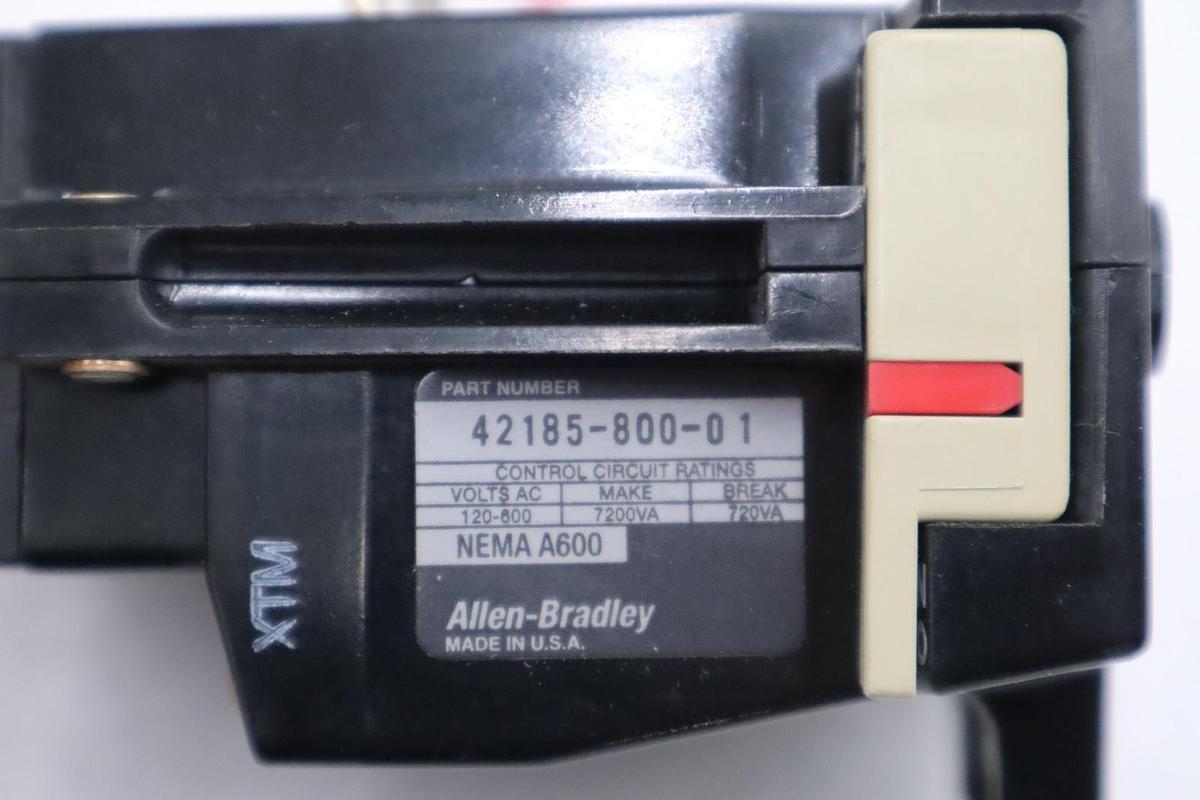Used Allen Bradley AB 42185-800-01 Thermal Overload Unit 120-600VAC STK H1554A