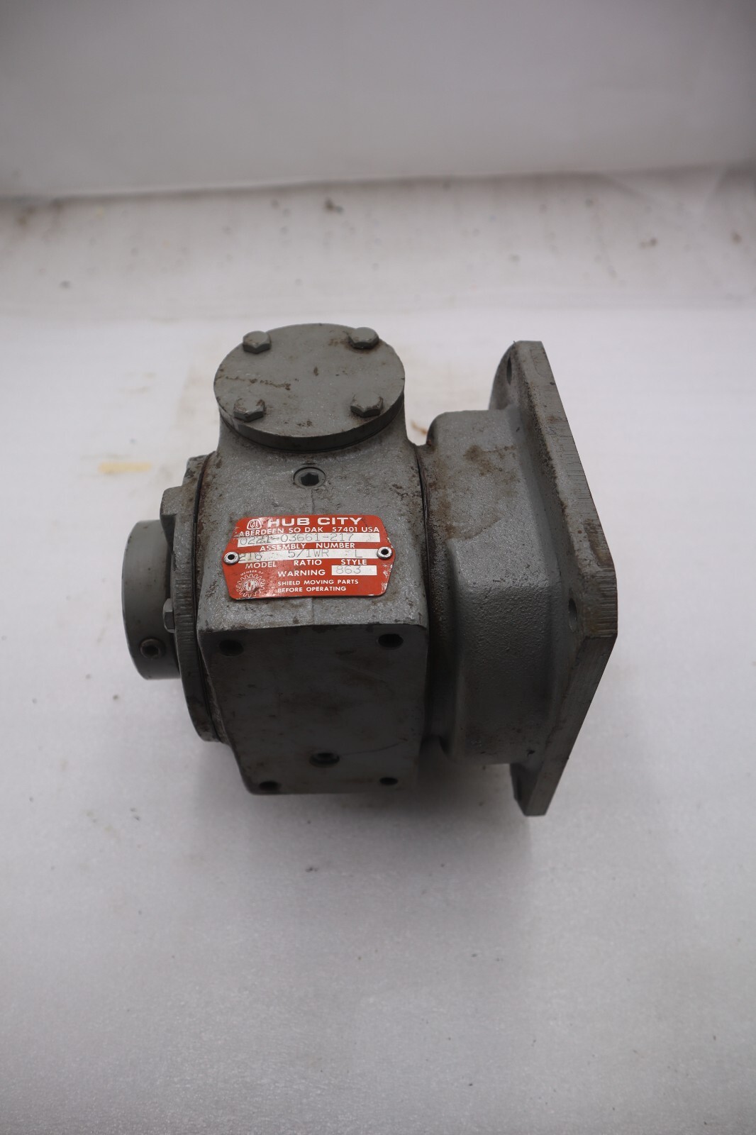 Used HUB CITY 0221-03661-217 MODEL 216 STYLE L GEAR REDUCER STOCK #M-62