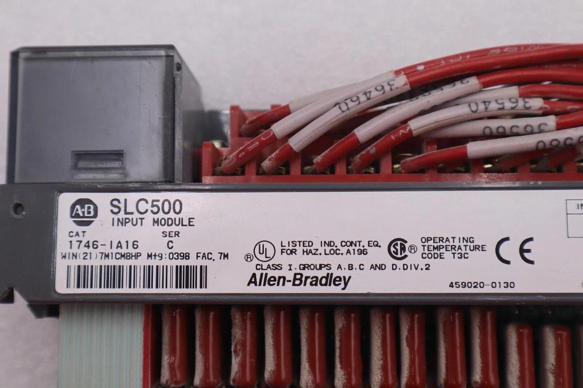Used ALLEN BRADLEY 1746-IA16 SLC 500 INPUT MODULE SER C #K-1334