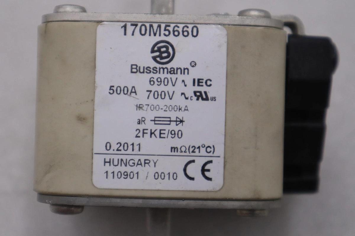 Used BUSSMAN 170M5660 FUSE 500 A, 660-700 V - STOCK GF584A