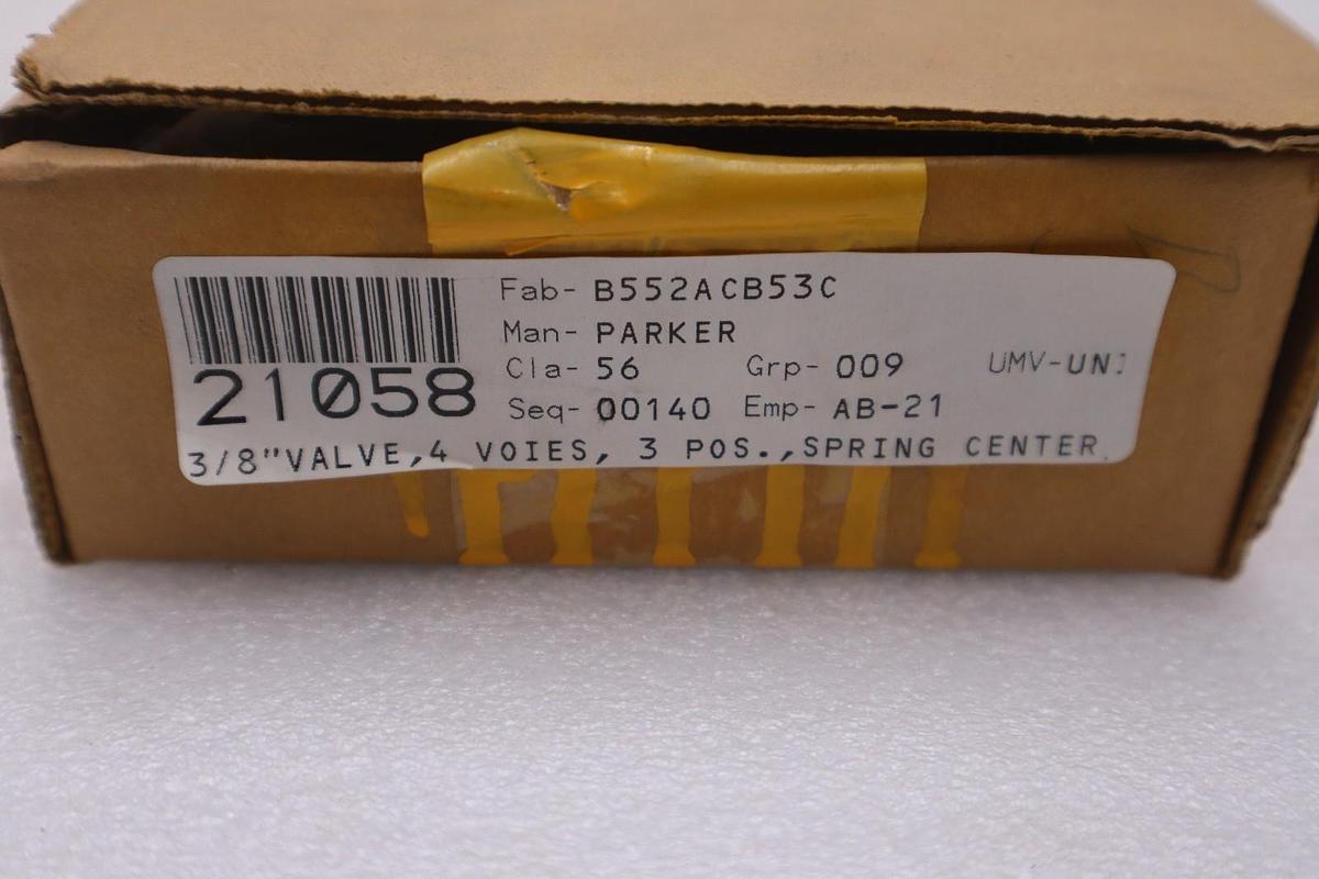 Used NEW OPEN BOX Parker B552ACB53C Pneumatic Solenoid Valve 150 PSI STK GF484A