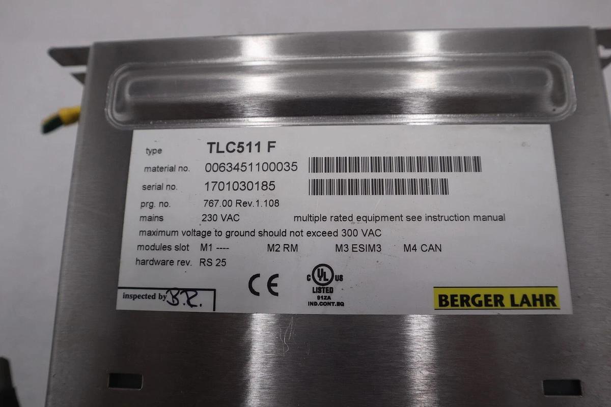 Used Bereger Lahr TLC511 F Servo Drive POSITIONING CONTROLLER 5 AMP STOCK B-714
