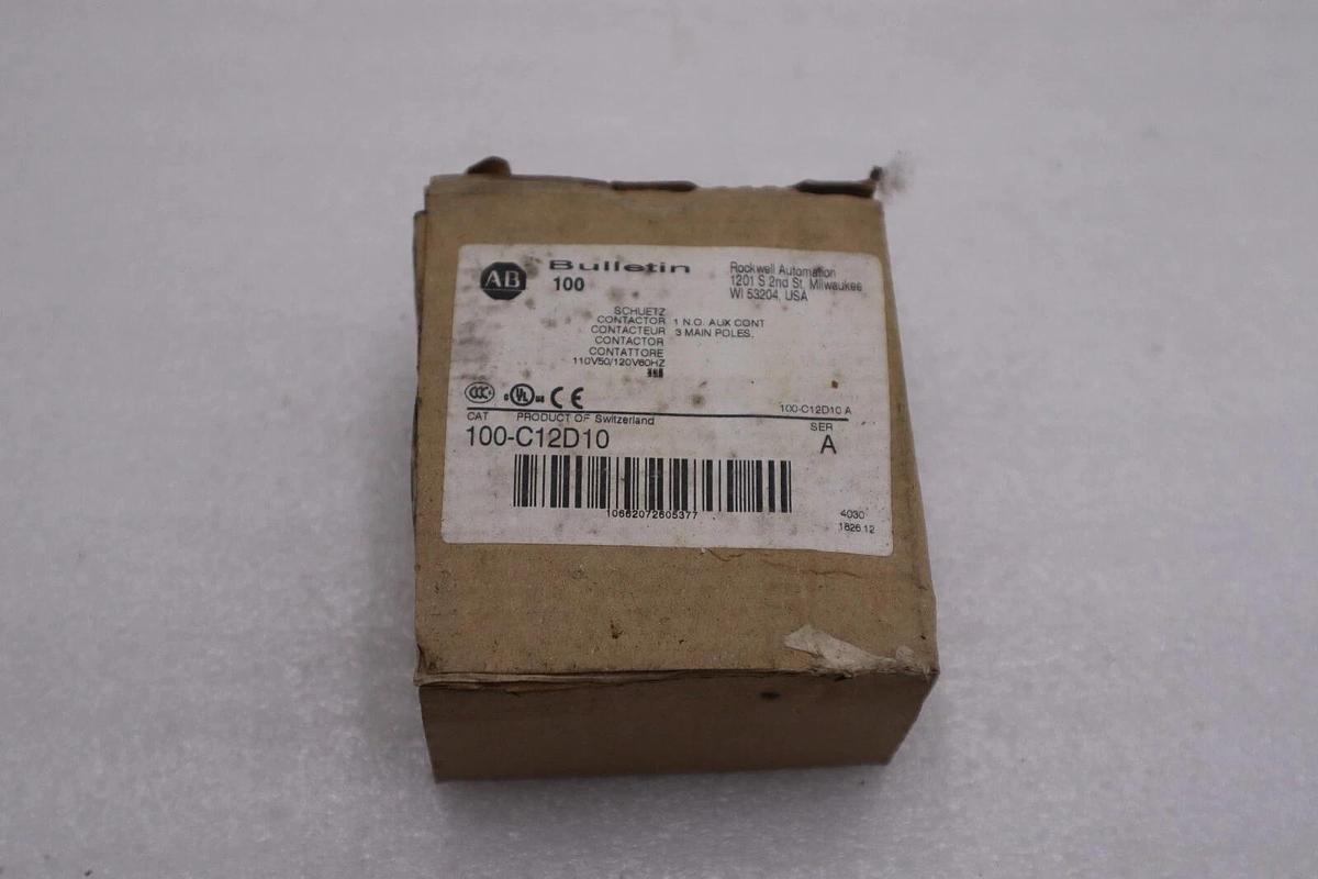 Used NEW Allen Bradley 100-C12D10 110/120V AC IEC 12A Contactor STOCK H137 662072605370