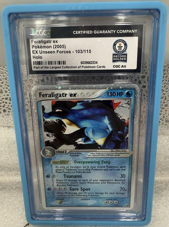 Used Pokemon Feraligatr ex 2005 Unseen Forces 103/115 Holo  CGC WORLD RECORD 1/1