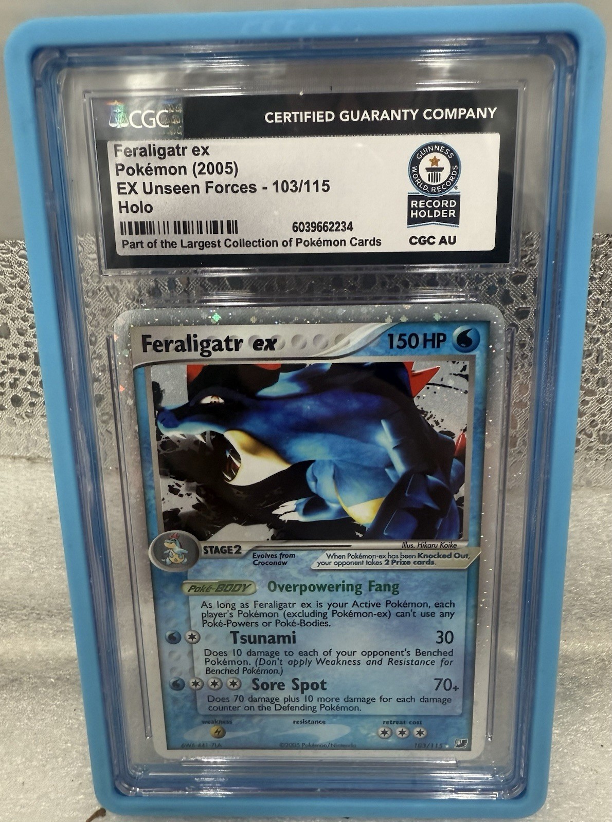 Used Pokemon Feraligatr ex 2005 Unseen Forces 103/115 Holo  CGC WORLD RECORD 1/1