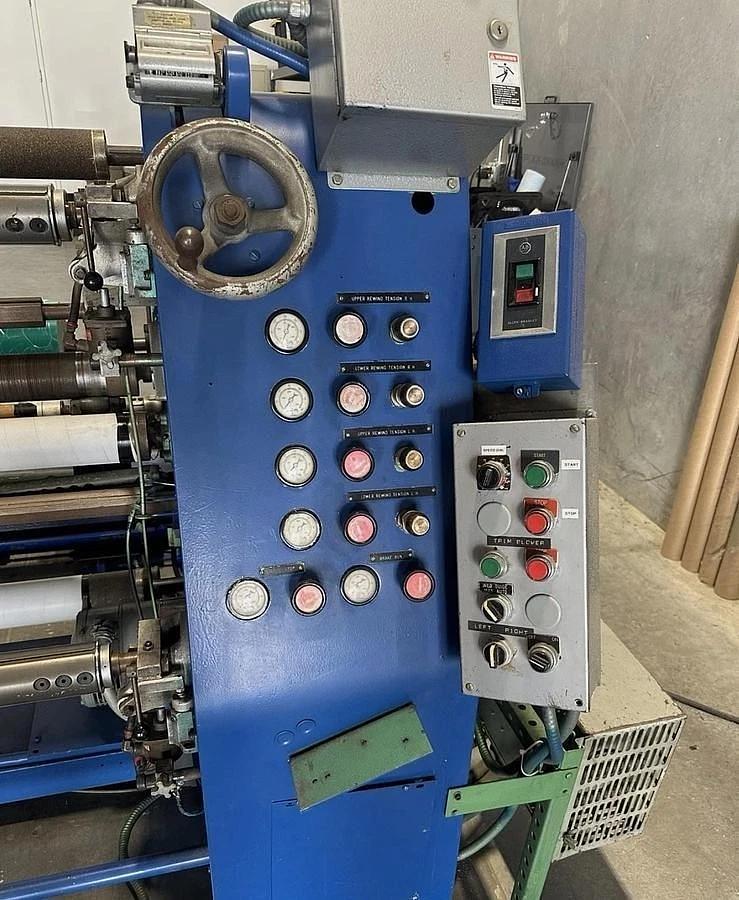 Used 62" WIDE DUSENBERY MODEL 635 DUPLEX SLITTER REWINDER - REFURBISHED 2017