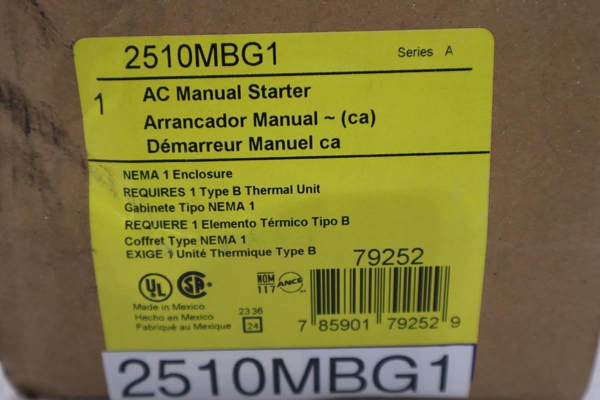 NEW Square D - 2510MBG1 - Manual Starter STOCK #6045