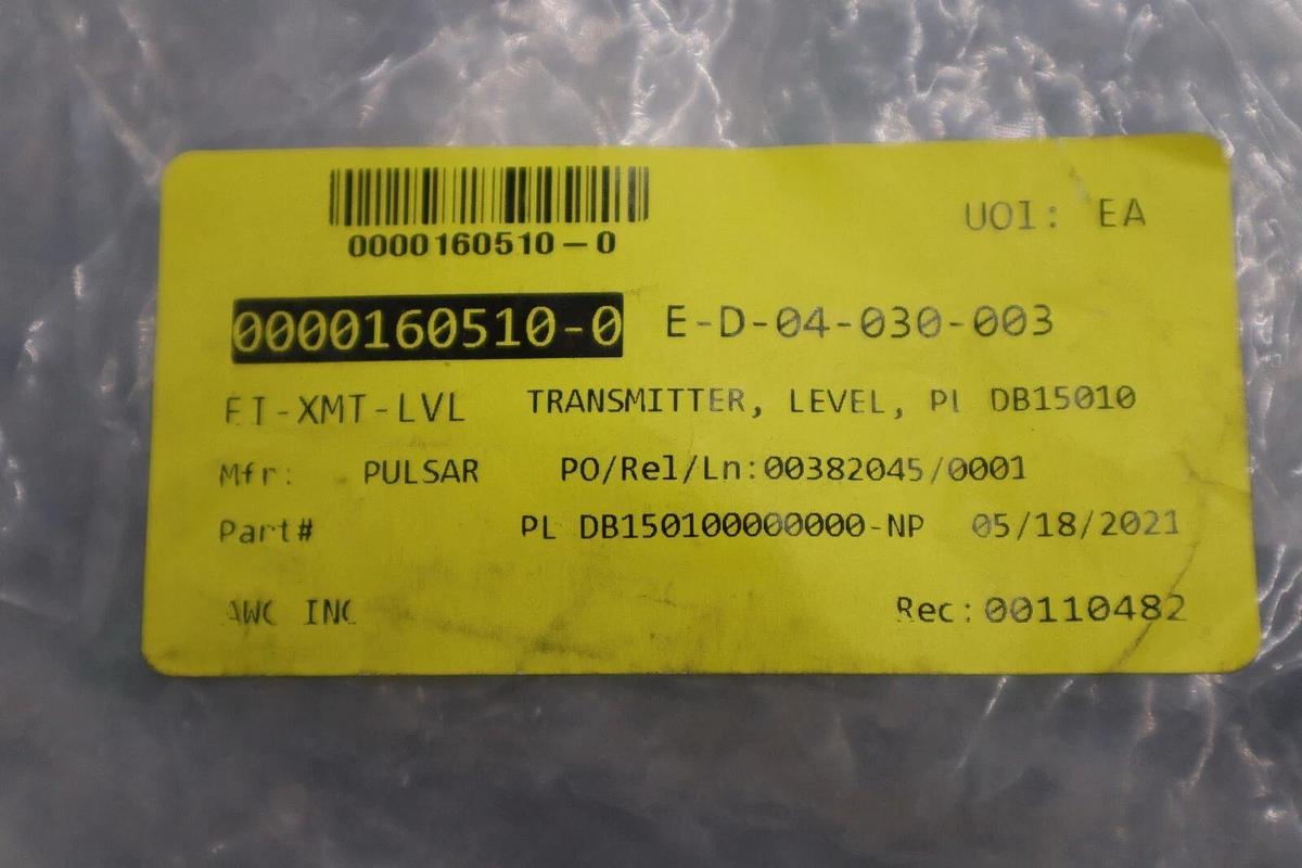 PULSAR DB15 Ultrasonic level sensor NEW UNIT STOCK G415A