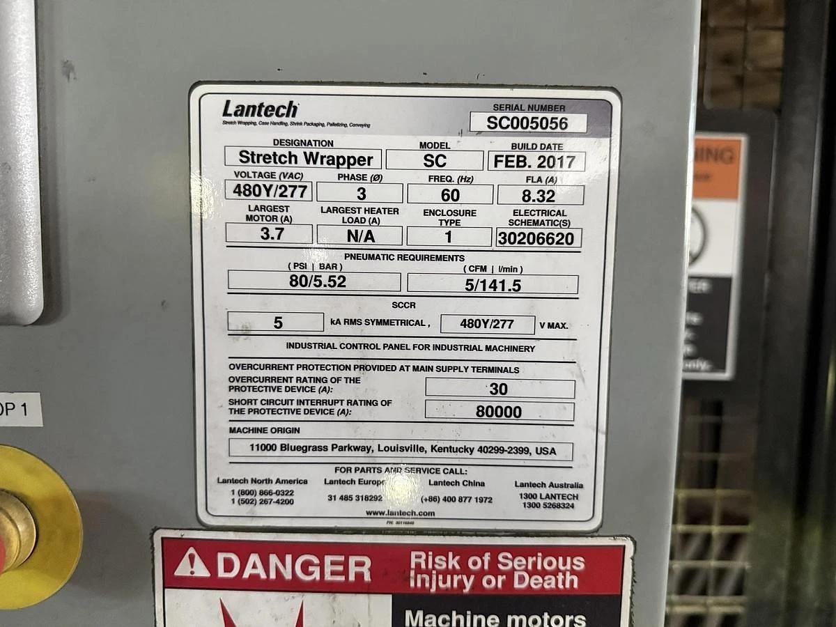 Used LANTECH MODEL SC STRETCH WRAPPER MANUFACTURED 2017