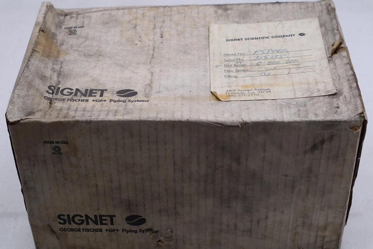 BRAND NEW SIGNET SCIENTIFIC P58440 FLOWMETER STOCK 2354