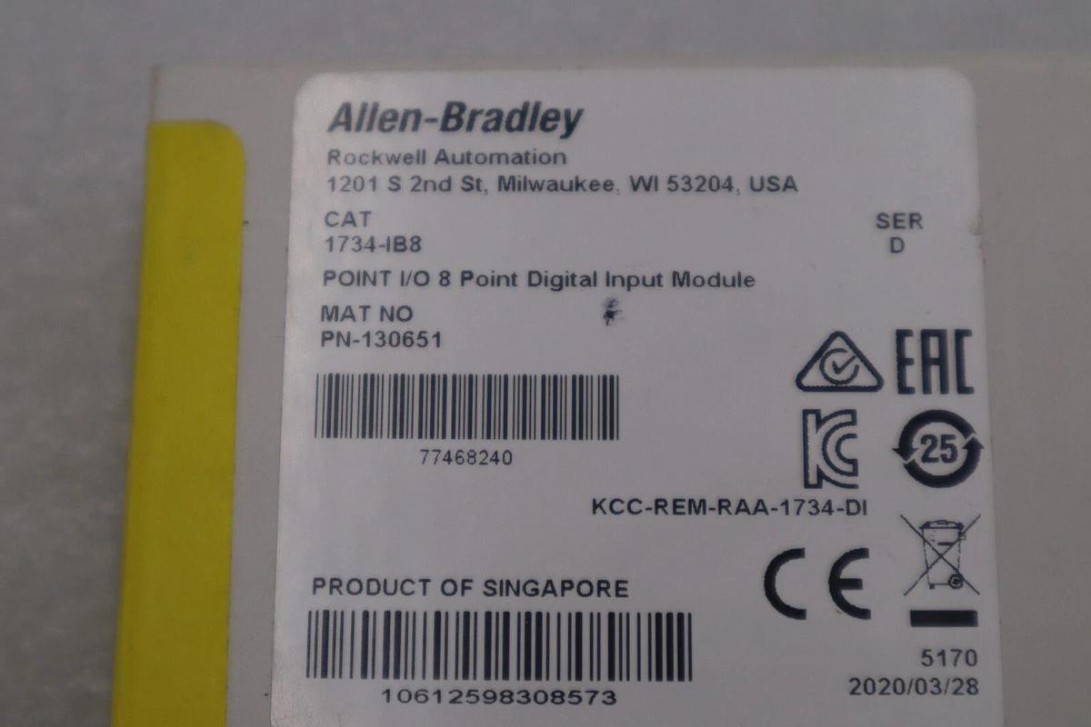 Used New Allen-Bradley 1734-IB8 8 Point Digital Input Module 1734IB8 STOCK G927A