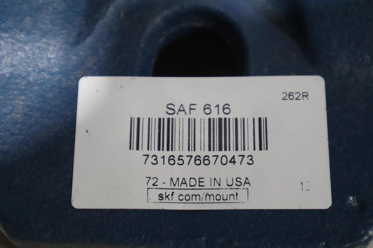 Used NEW SKF SAF 616 SPHERICAL ROLLER BEARING PILLOW BLOCK STOCK S-507