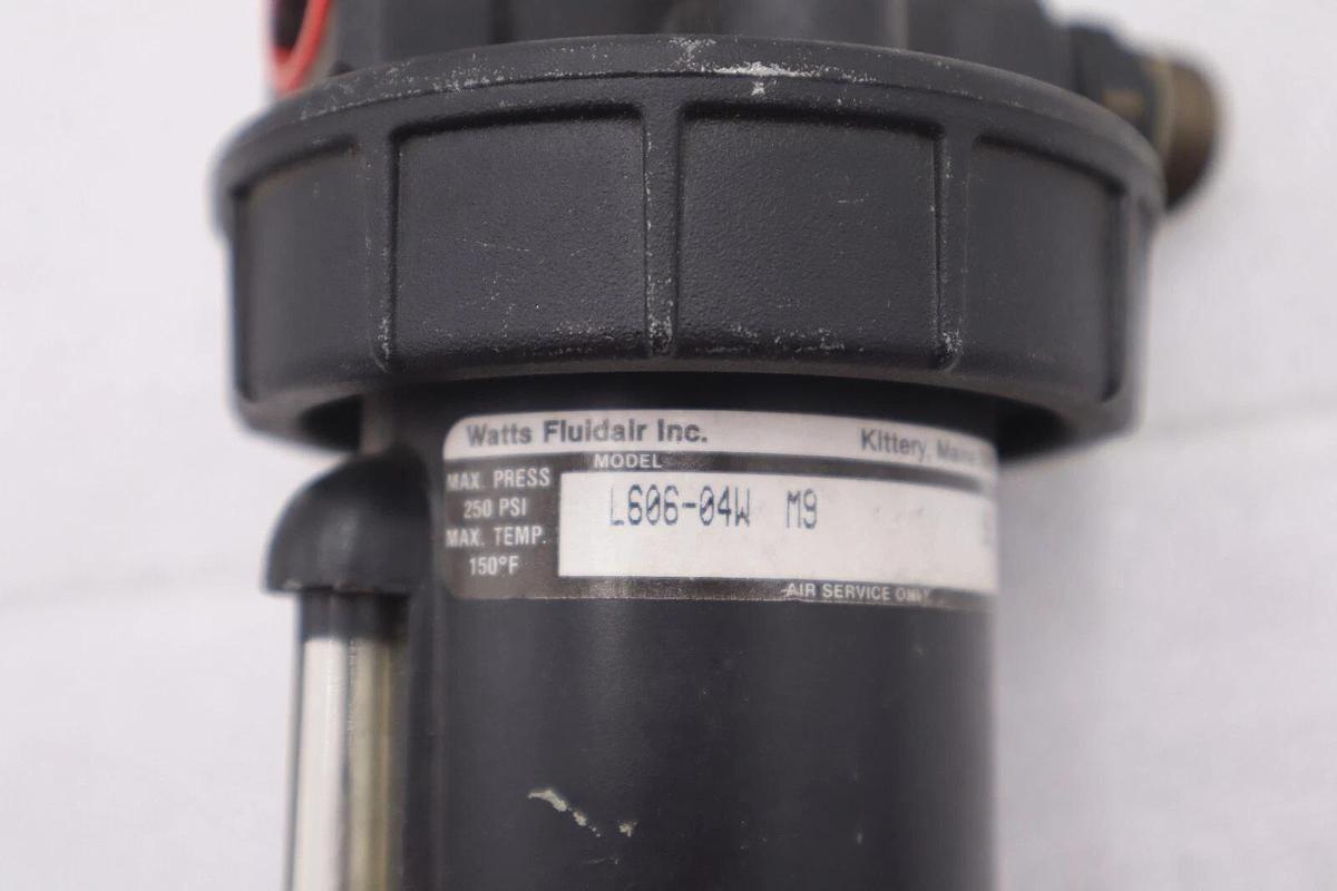 Used Watts Fludair L606-04W M9 Lubricator 250 PSI Serial 9612 New Open Box #3685