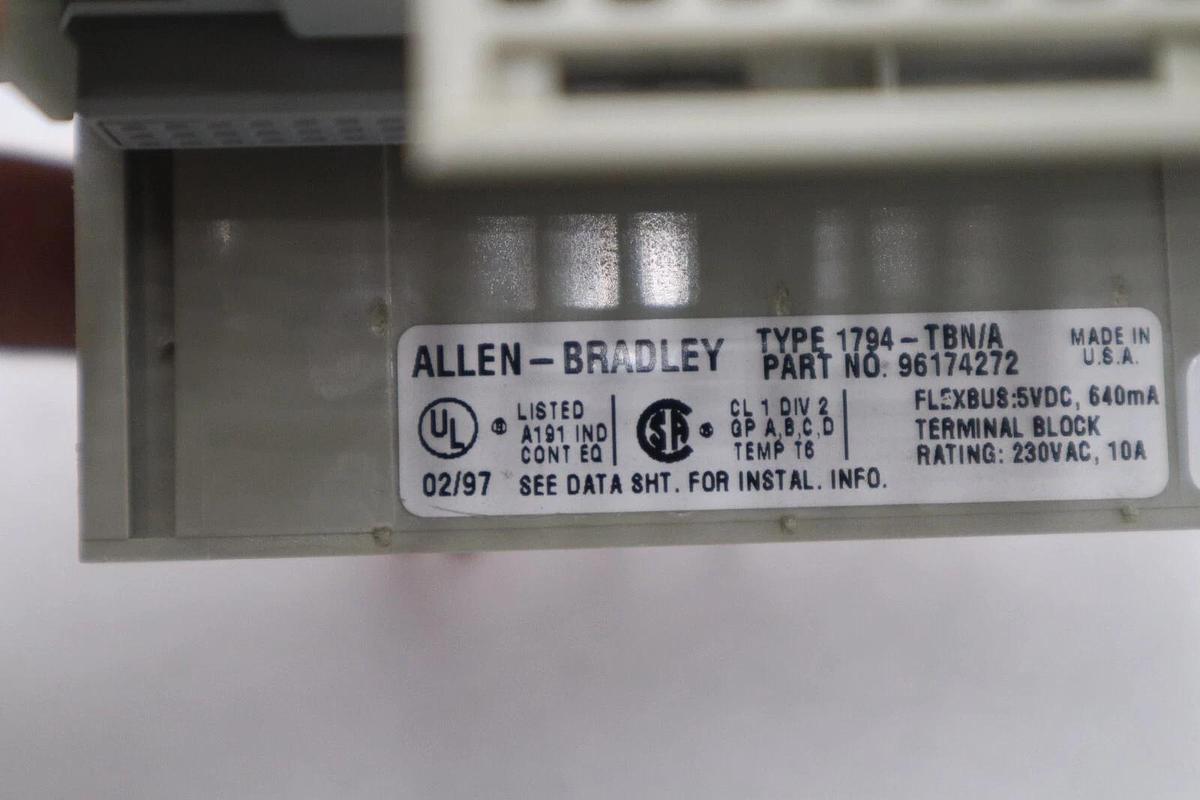 Used ALLEN BRADLEY 1794-TBN SERIES A PLC MODULE STOCK L-464C