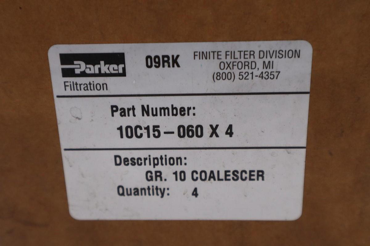 BOX OF 4 - PARKER 10C15-060 X 4 Finite Filter Element - STOCK GF1139