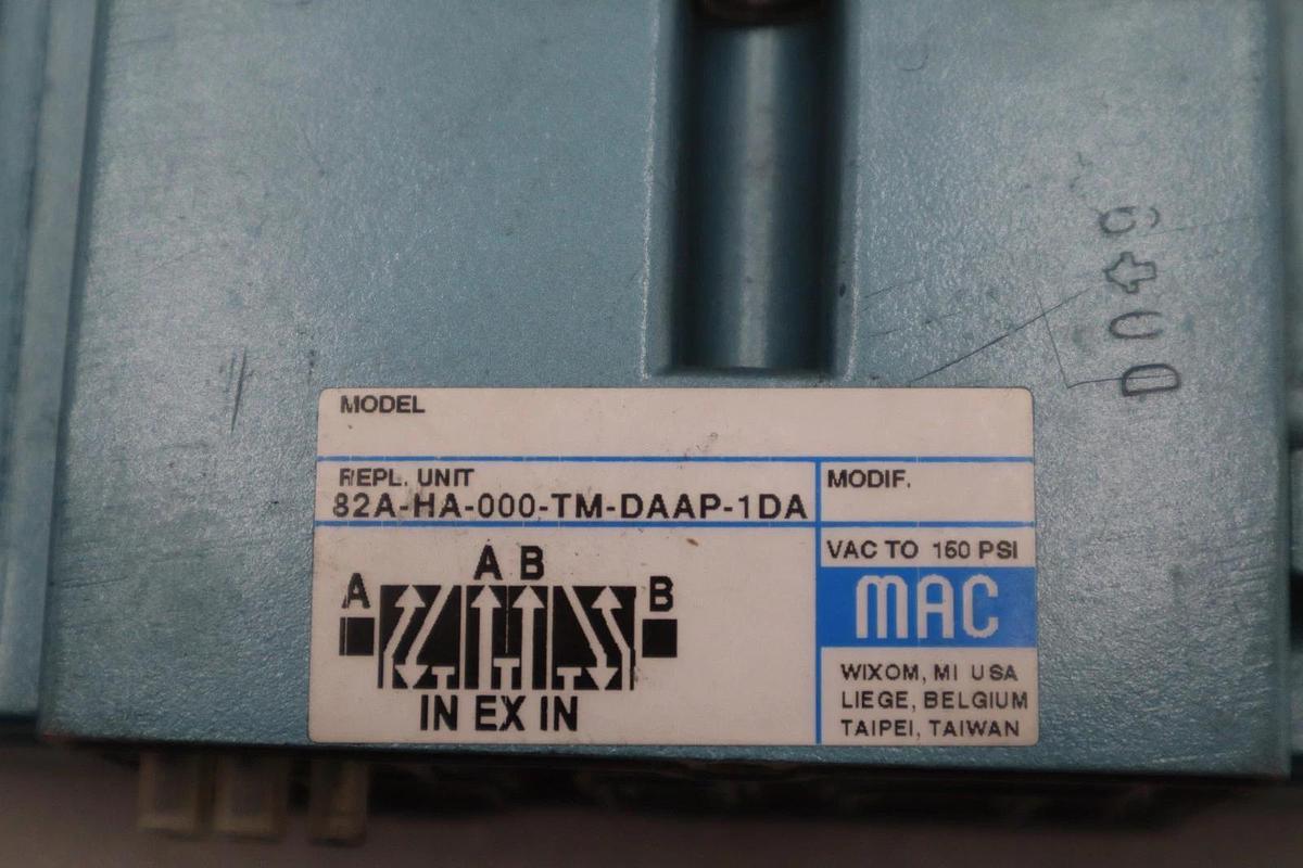 Used MAC 82A-HA-000-TM-DAAP-1DA Solenoid Valve - STOCK GF267A