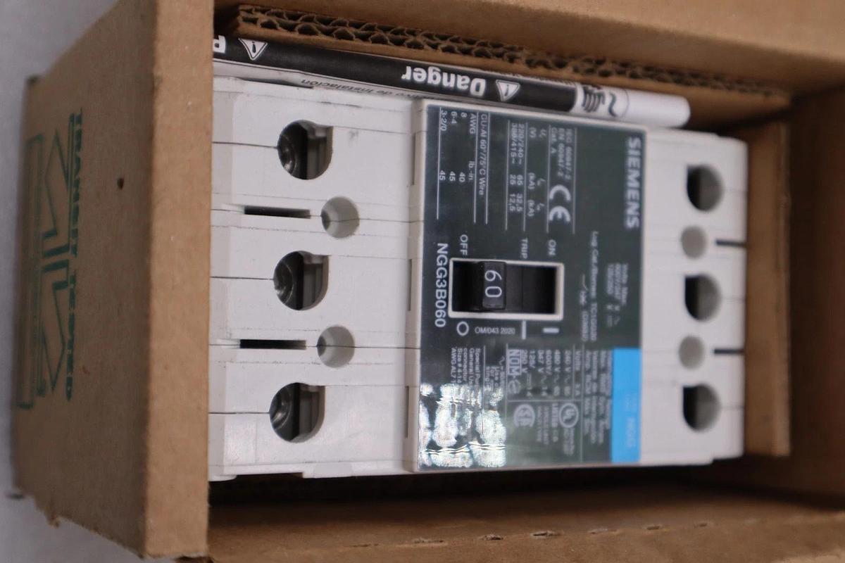 NEW OPEN BOX NGG3B060L - Siemens - Molded Case Circuit Breaker STK GF135A