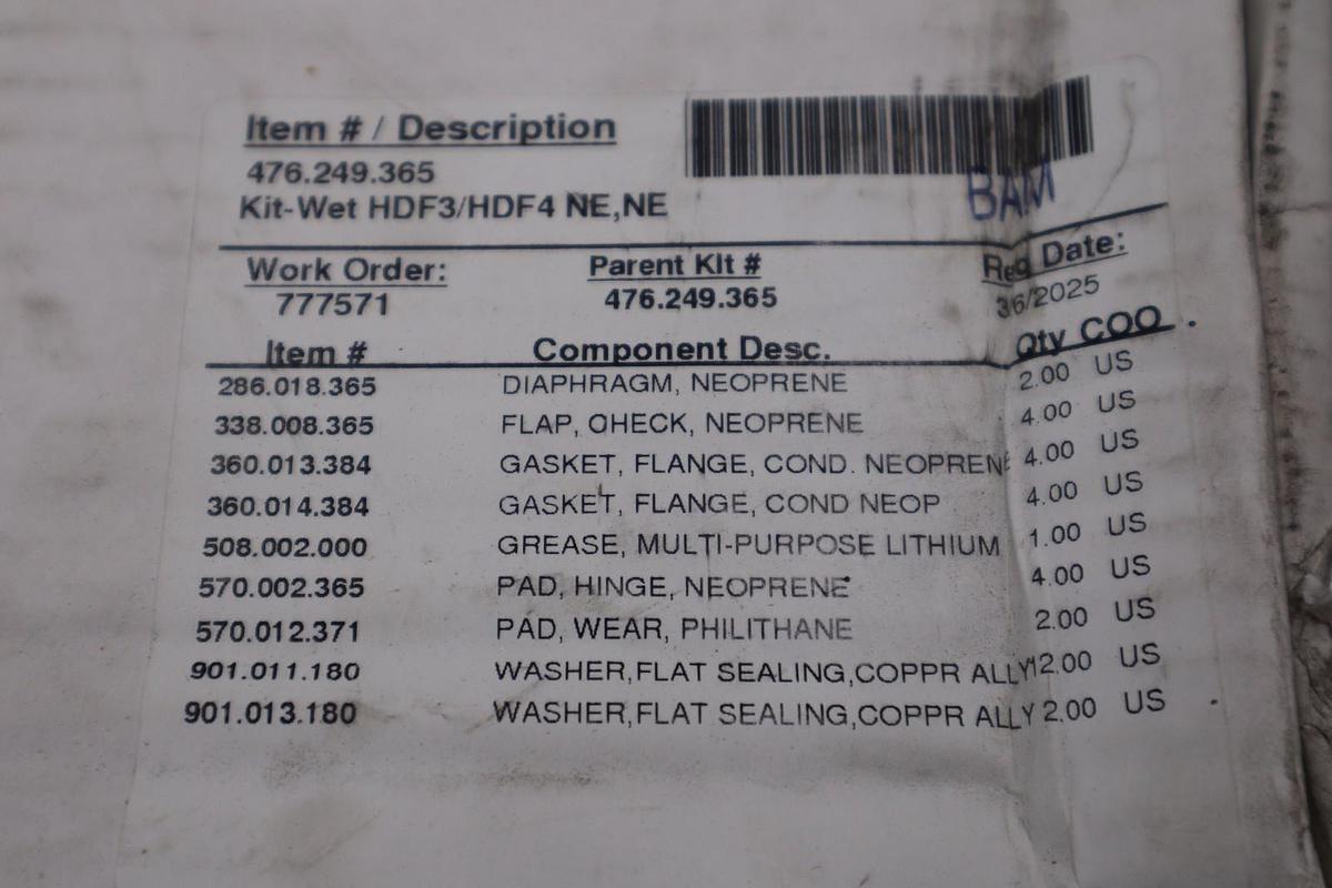 SANDPIPER 476.249.365 KIT-WET HDF3/HDF4 NE NE - NEW - STOCK 4903CC