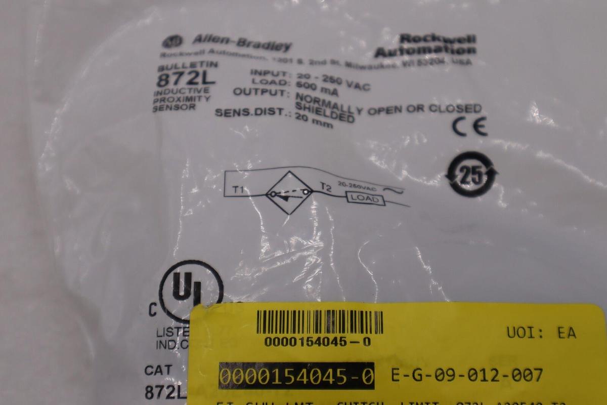 ALLEN BRADLEY 872L-A20E40-R3 SER. A 20-250VAC NEW UNIT STOCK G833A