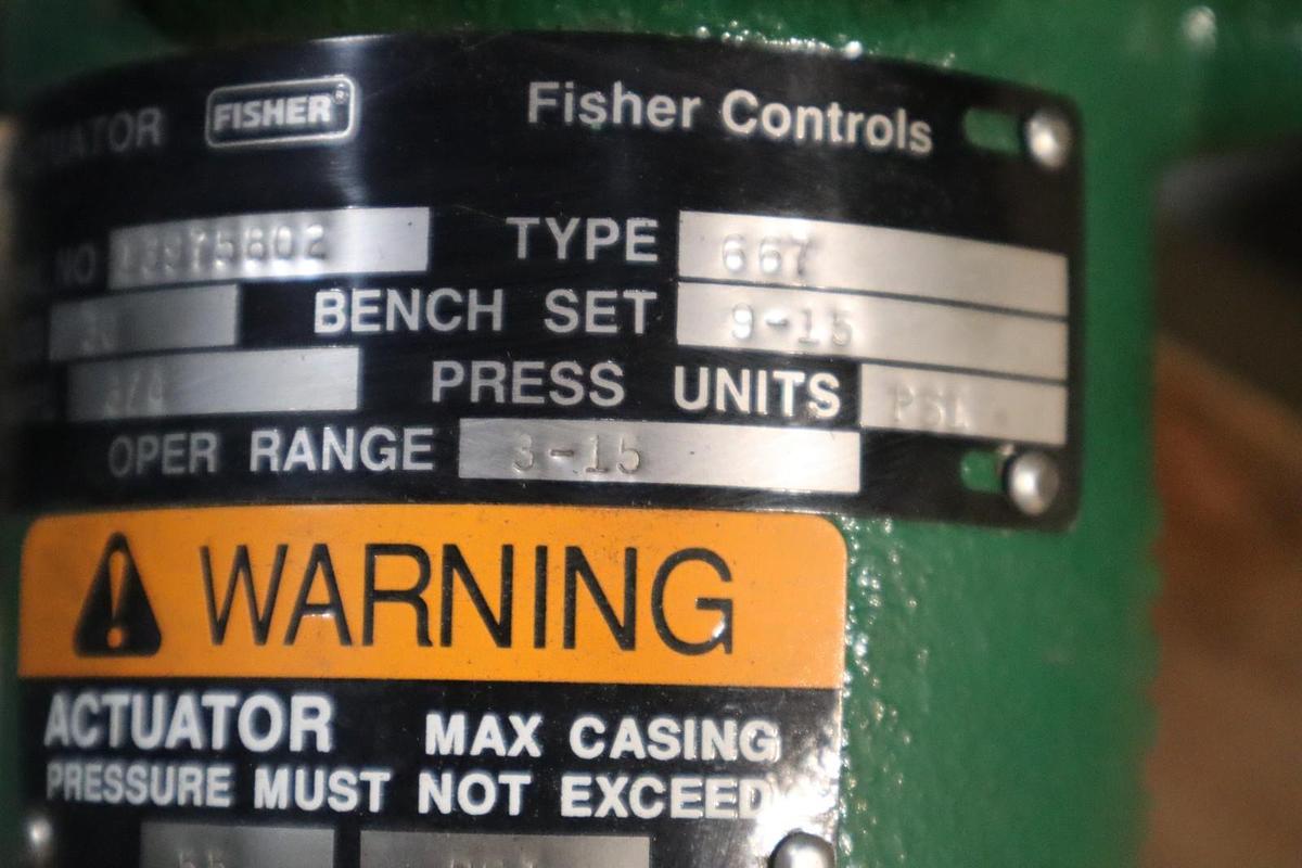 Used Fisher Control Valve Size 30 With Type 667 Pneumatic Actuator