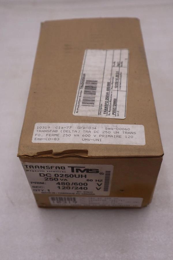 Used TRANSFAB TMS DC 0250UH 250V NEW IN BOX STOCK GF-1055