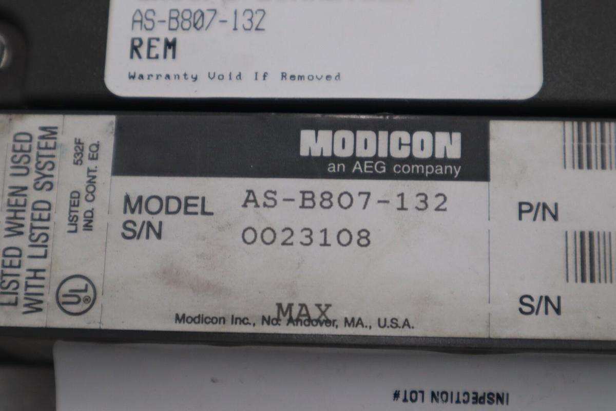 Used AEG Modicon Input Module AS-B807-132 120VAC STOCK 340-C