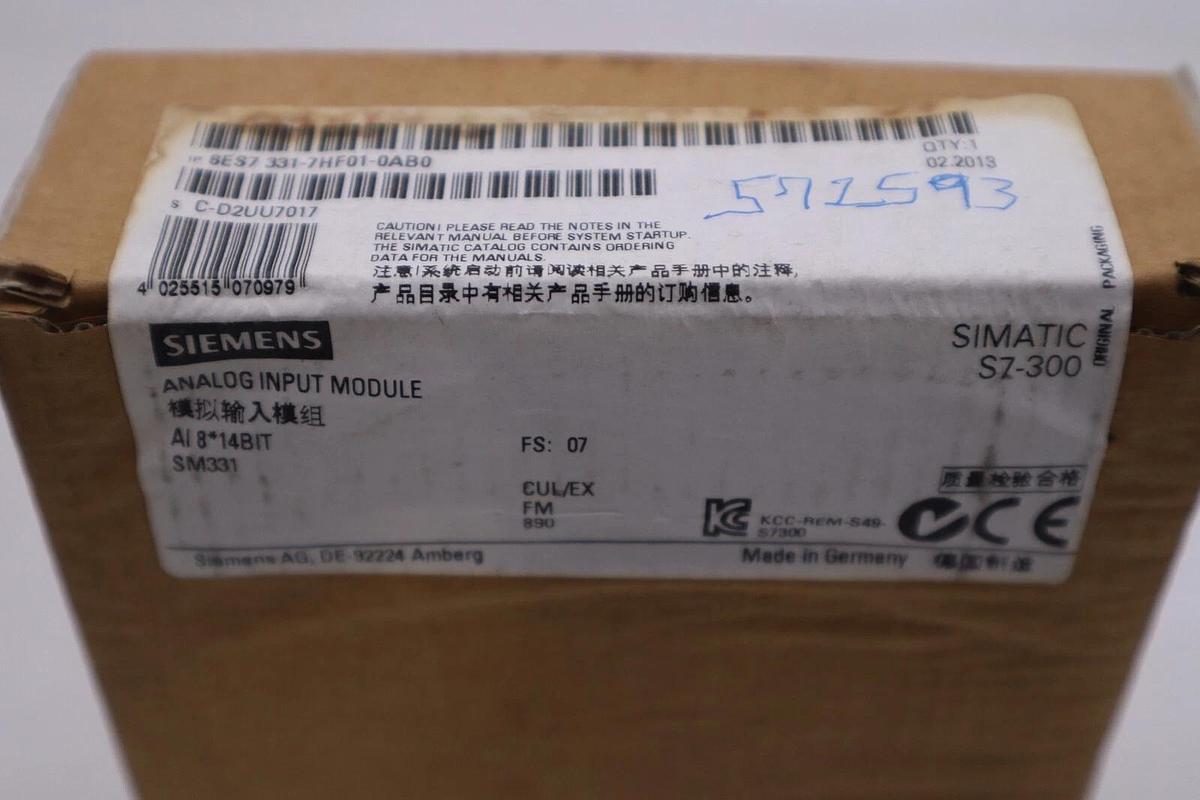 Used New Sealed Siemens 6ES7331-7HF01-0AB0 6ES7 331-7HF01-0AB0 S7-300 STOCK G384A
