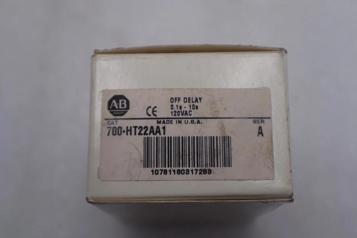 ALLEN BRADLEY 700-HT22A1 SER. A TIME DELAY RELAY 120VAC NEW STOCK K-3178