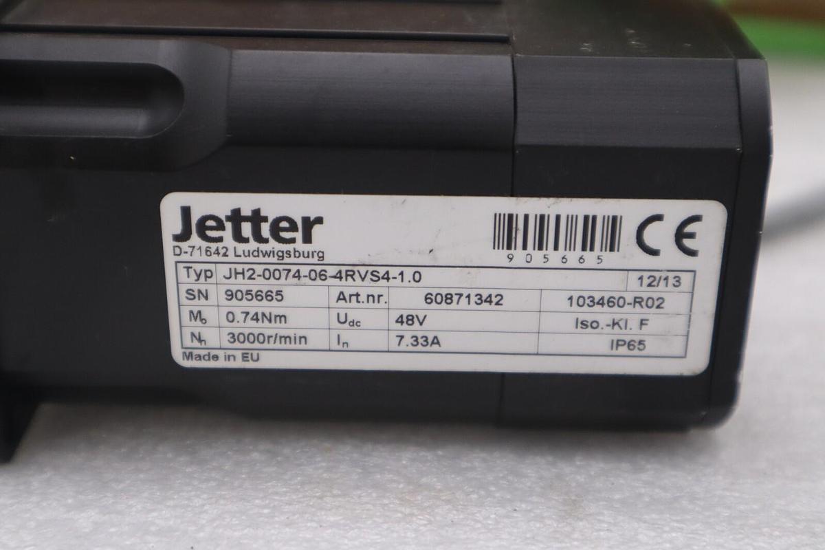 NEW IN BOX JETTER SERVO MOTOR D-71642 TYP JH2-0074-06-4RVS4-1.0 STOCK H181