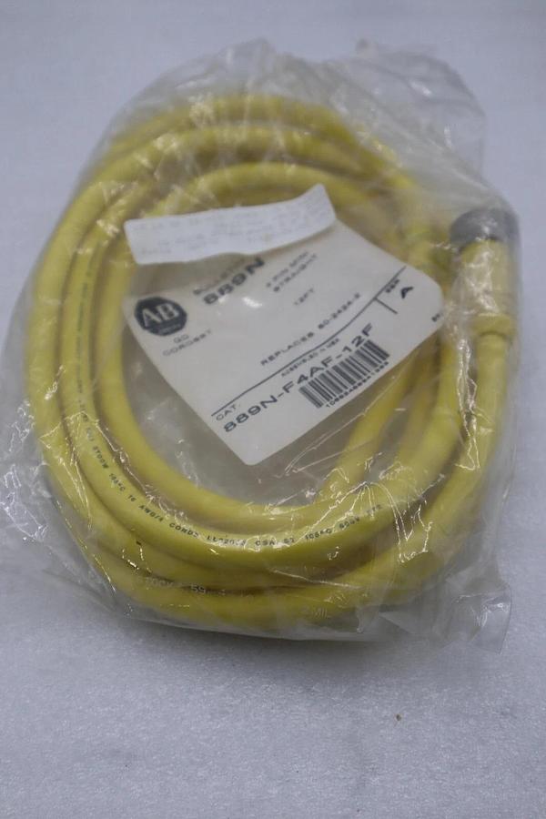 SEALED Allen Bradley 889N-F4AF-12F /A 4Pin Mini Straight QD Cordset 12 Ft. NEW