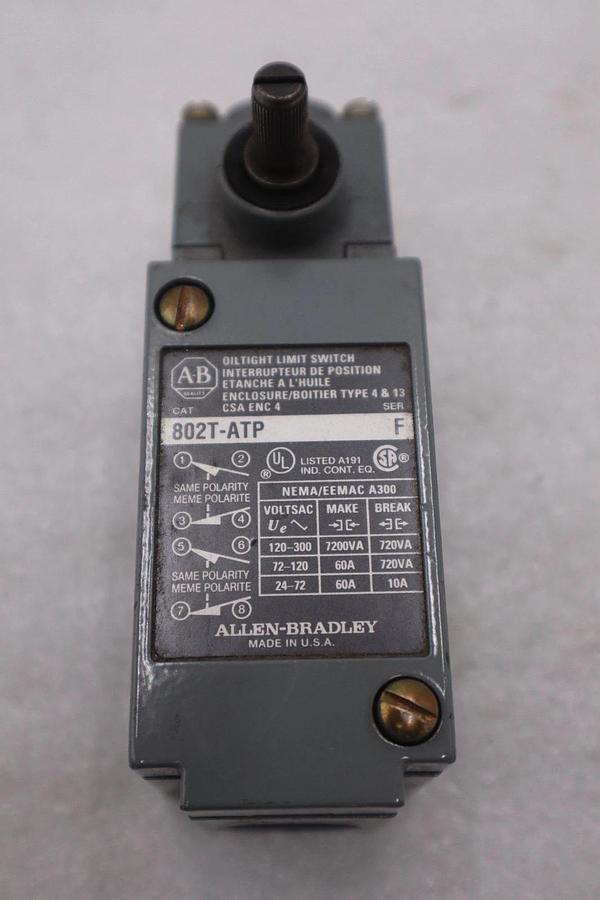 Allen Bradley 802T-ATP Oiltight Limit Switch Series F NEW UNIT STOCK GF-709A