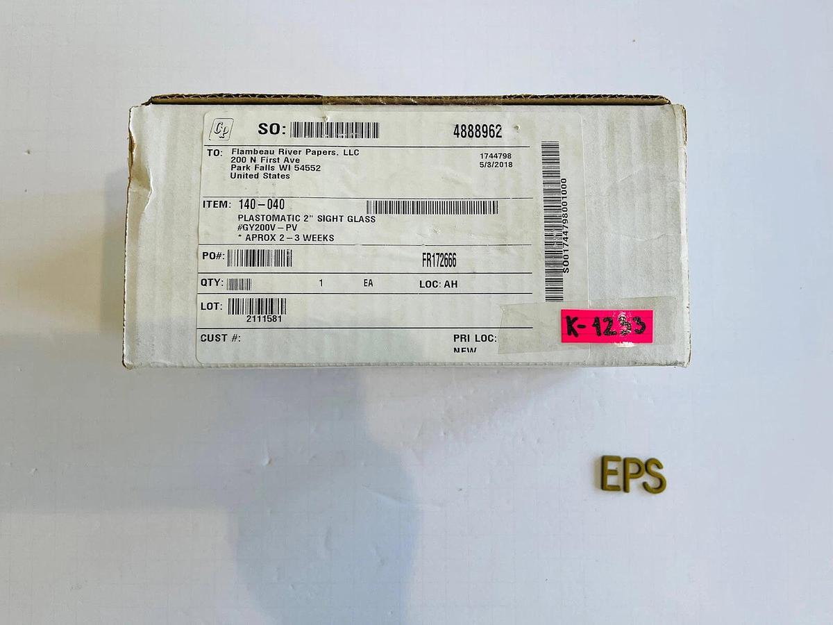 Used PLAST-O-MATIC GYW200V-PV Double Wall Sight 2” Flange PVC #K-1233