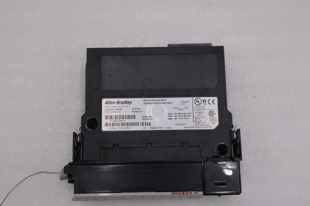 Used Allen Bradley 1756-IT6I2 Ser A ControlLogix 6-Channel Analog Input Module #H118A