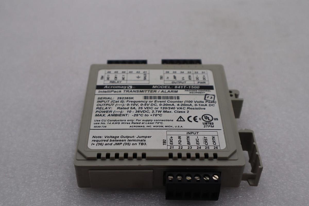 Acromag Transmitter Alarm Model: 841T-1500 Ser. 292365K CAT II New Stock #2664