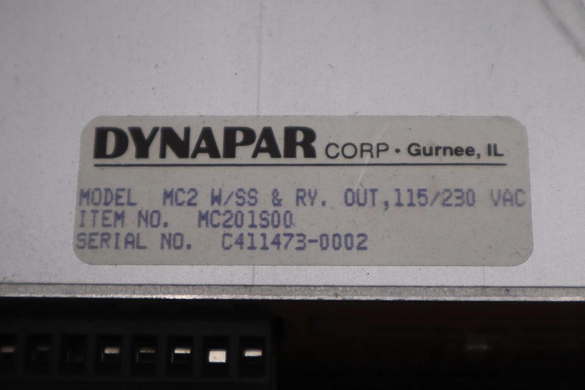 Used DYNAPAR MC201S00 COUNTER MAX COUNT 2 SERIES - GF593