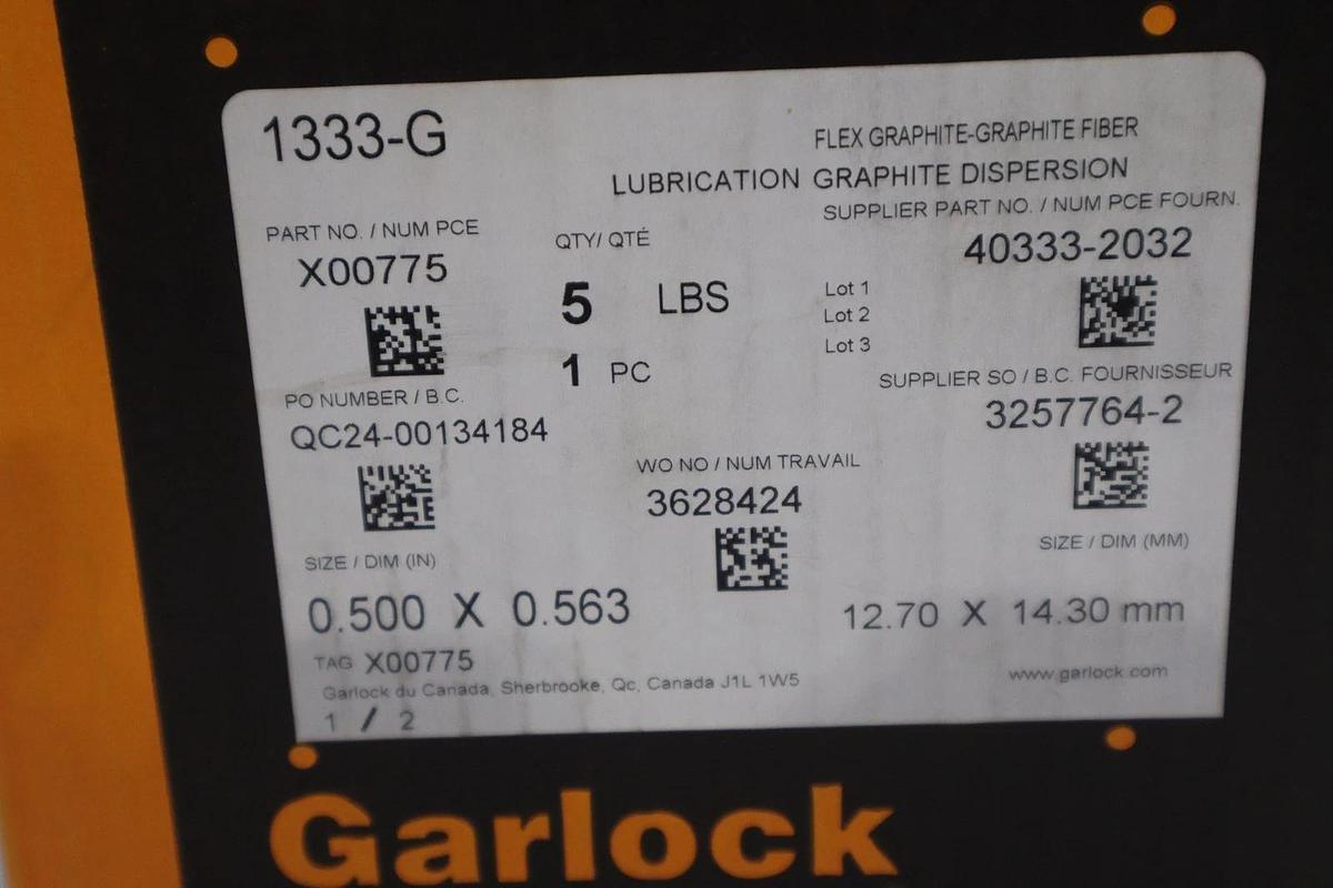 Used GARLOCK 40333-2032 1333-G 1/2" 5 LBS - NSMP - STOCK GF860