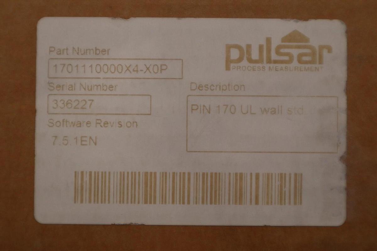 Level Control, Ultra 3, 120VAC, 4-20mA Pulsar: 1701110000X4-X0P NEW IN BOX #G248