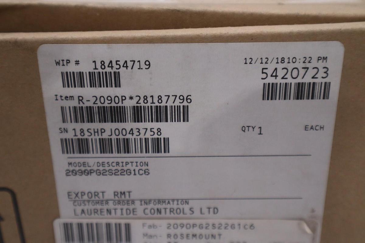 Rosemount 2090P/ 2090PG2S22G1C6 Pressure Transmitter - STOCK SGF138