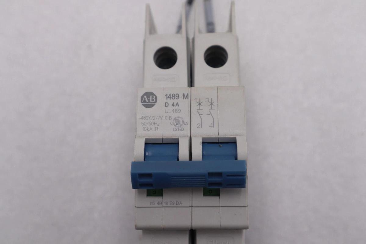 Used ALLEN-BRADLEY 1489-M2D040 SERIES D CIRCUIT BREAKER 2 POLE UNIT STOCK #K-632A