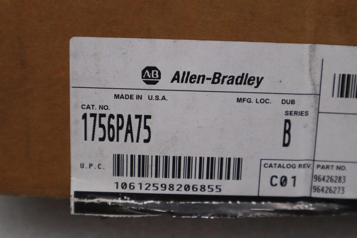 Allen-Bradley 1756-PA75 SER B PLC ControlLogix AC Power Supply AB 1756PA75 New