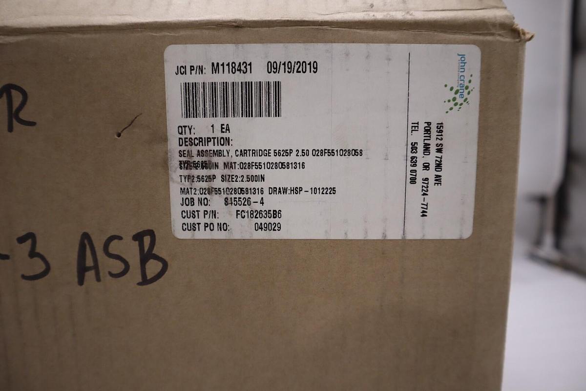 New John Crane 5600 SERIES Type 5625P Size 2.500" STOCK 5899