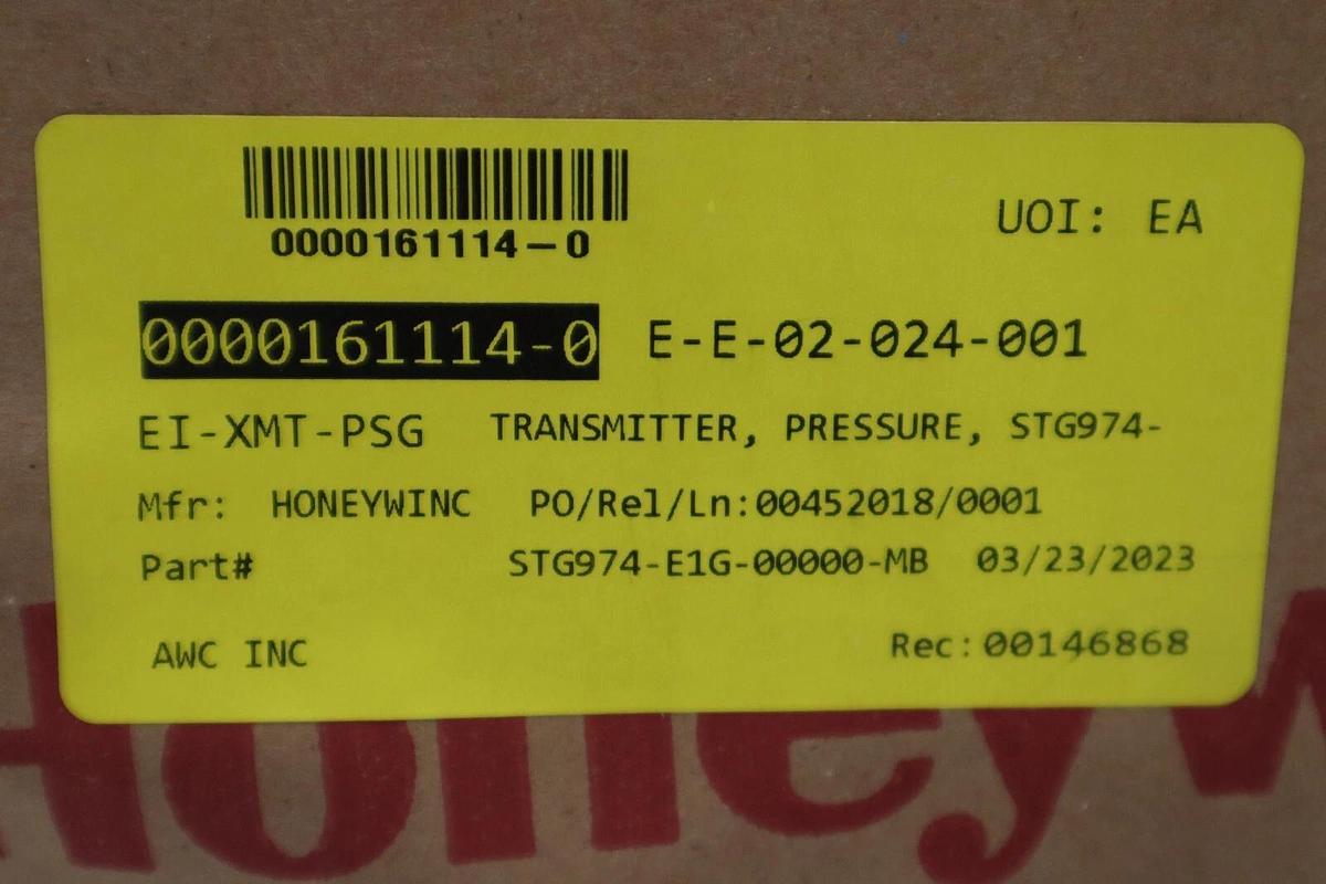 HONEYWELL STG 700 GP TRANSMITTER STG770-EIGS6A-1-A-ADC-11S-A-60A6-00-0000 G-498