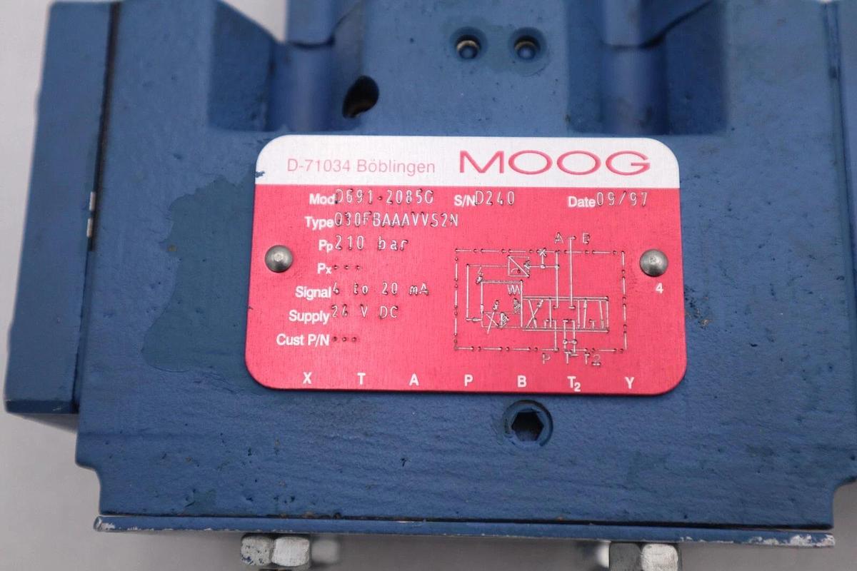 Refurbished MOOG D691-2085G UNMP TYPE 030FBAAAVVS2N STOCK L-294