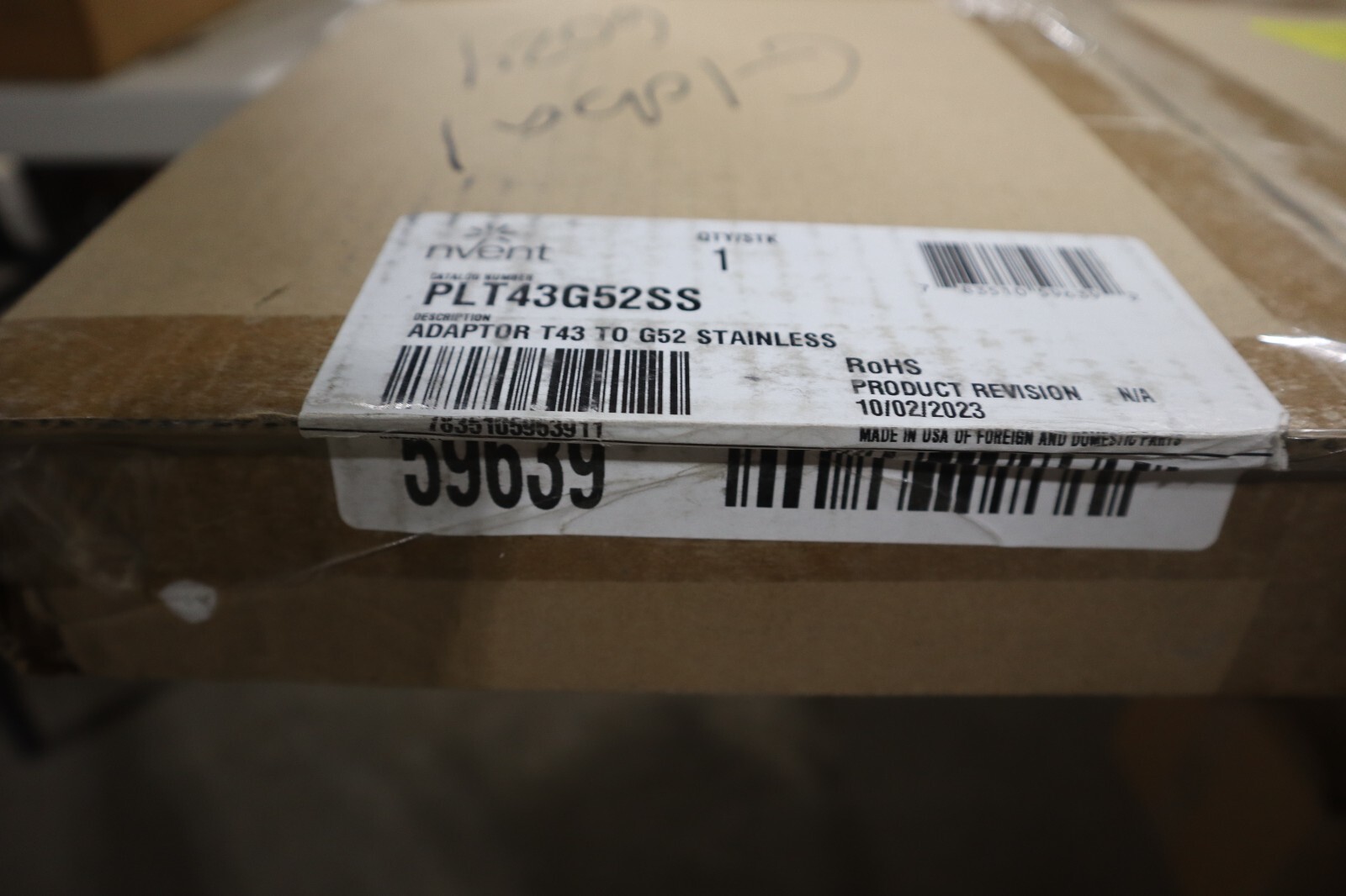 NEW Hoffman Nvent  PLT43G52SS ADAPTOR T43 TO G52 STAINLESS STOCK G476